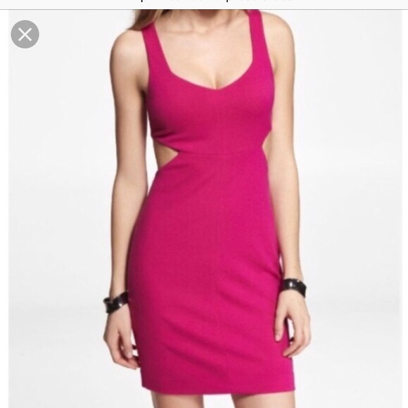 express hot pink dress